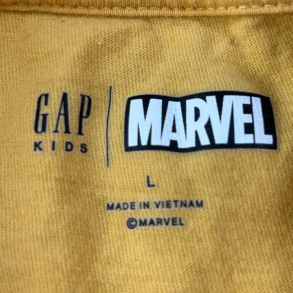 5 for $25🔥Gap Kids Marvel Mustard Yellow Black Panthe T-Shirt Boys‎ Large